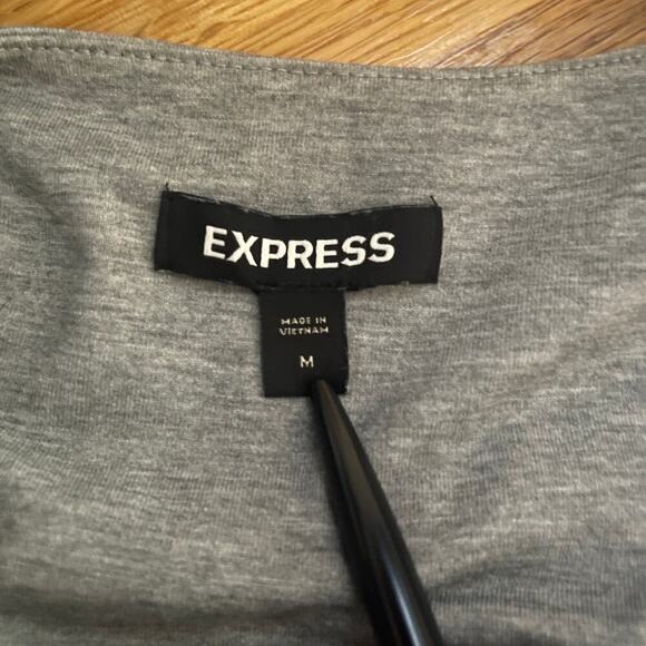 Express Charcoal Gray Sleeveless Maxi Dress with Wide Straps Size M - Picture 3 of 4